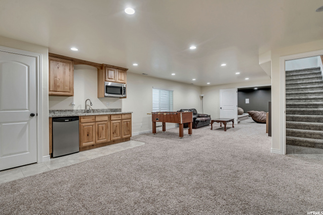 Basement Family Room - stairs