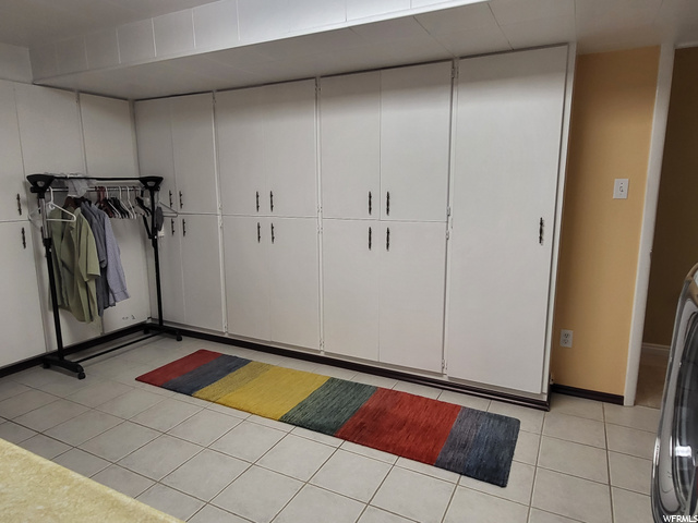 Storage cabinets in laundry