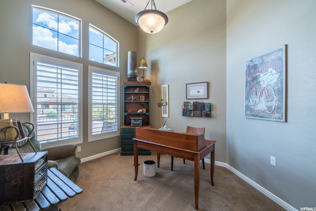Den w/Plantation Shutters