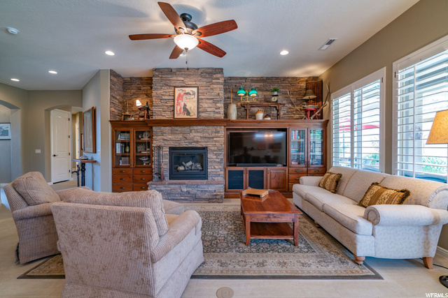 Rock Fireplace & Entertainment Center