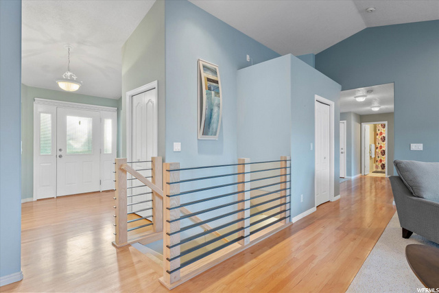 View of Custom Railing and Foyer