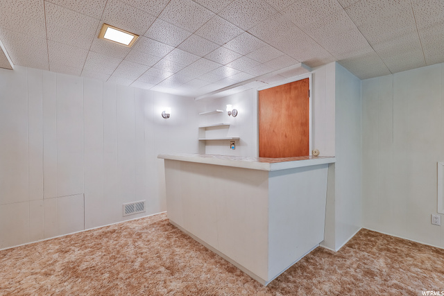 Dry Bar in Basement Family Room