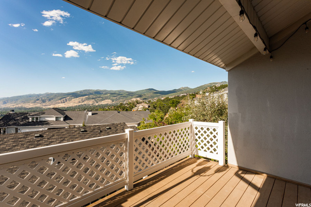 Deck off main floor.