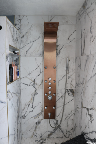 luxury showerhead in primary shower