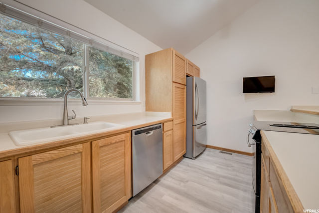 Large window in kitchen for lot of light