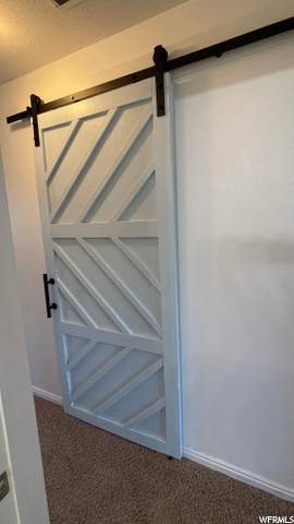 Barn door to laundry room