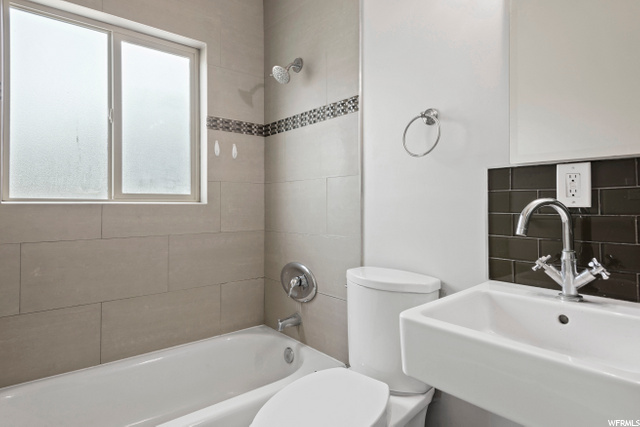 bathroom updated from the Studs