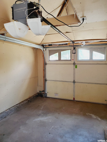 garage inside, new opener