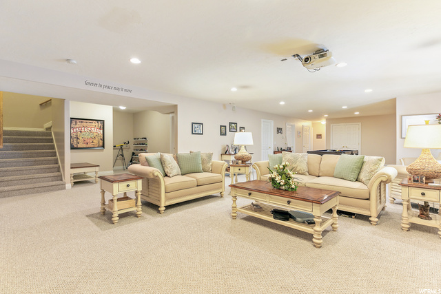 Family Room in Basement