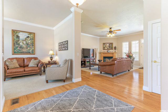 Formal Living Room and family room off Kitchen