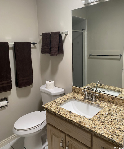 Master bathroom with shower