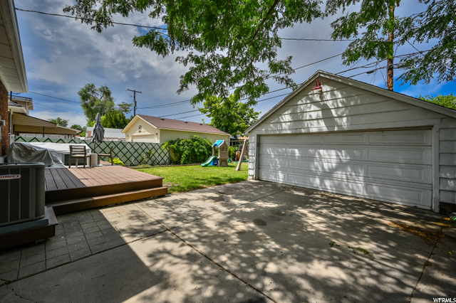 View of Garage and Back Deck