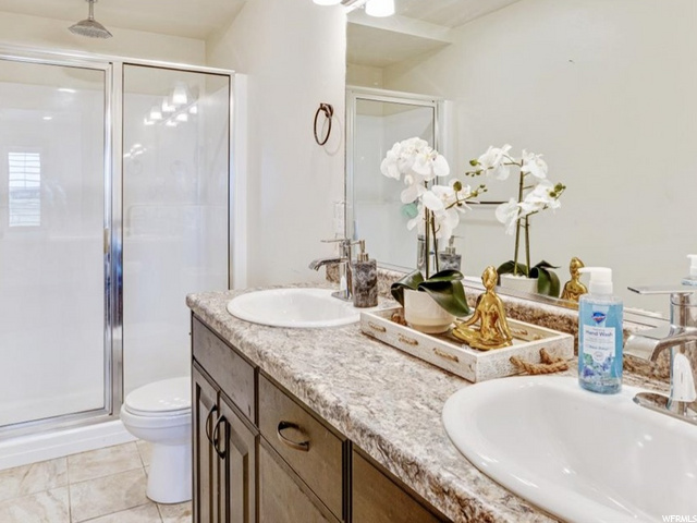 Rainfall Showerhead in Master Bath