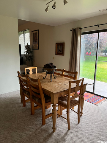 Dining Roon with Sliders to Patio