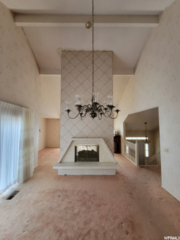 Fireplace View from Dining Area
