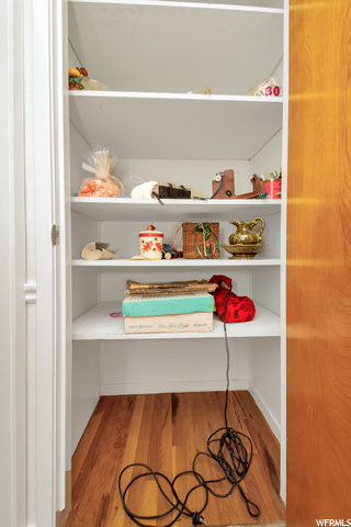 View the beautiful hardwood floors in the hall closet