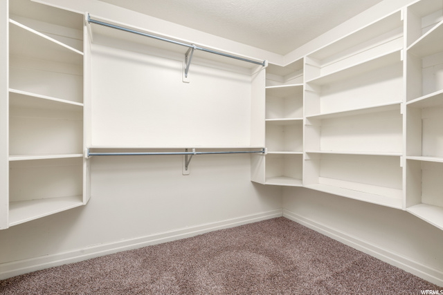 Large walk-in closet of the master suite