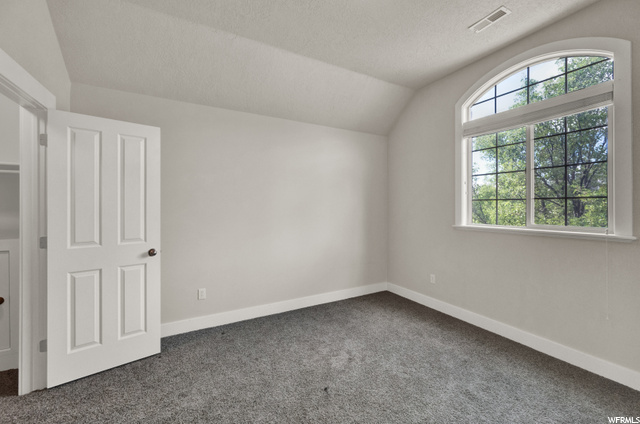 This room is at the front of the house and has a nice, big, walk in closet.