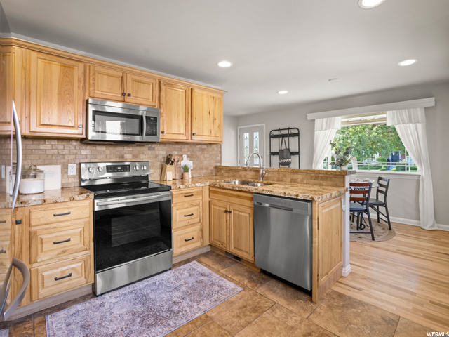 Spacious kitchen, beautifully updated.