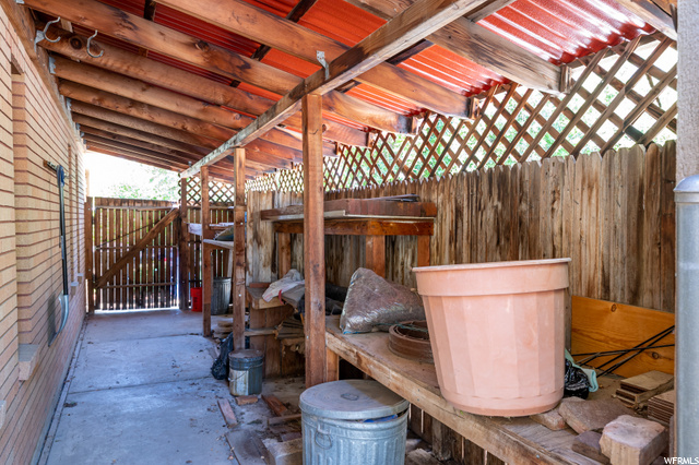 Open-air shed storage area