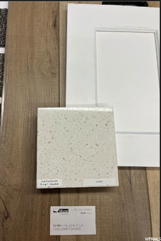 Soft-Close, White Shaker Style cabinets. Quartz Countertops , color-Frost, 2 cm, square edge, 4