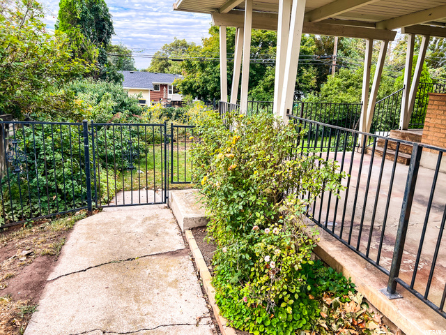 separate basement entrance path
