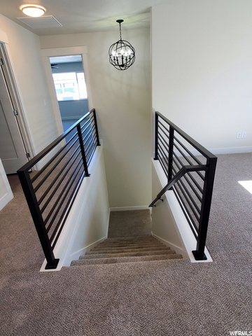 Upstairs hallway & stairs