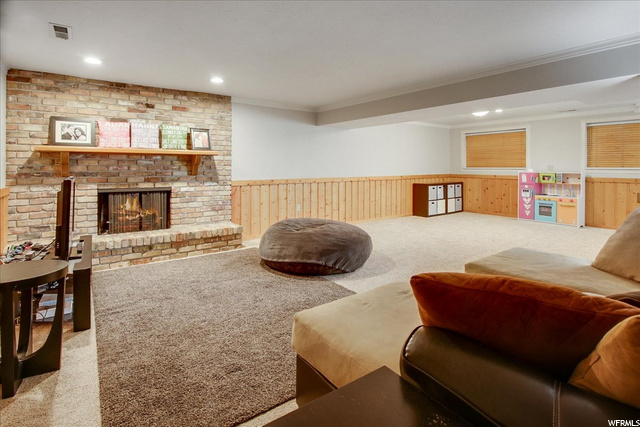 Lower Level Family Room/Fireplace