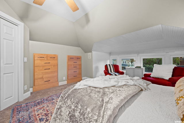 2nd floor. Bedroom 3. walk in closet. Under eaves