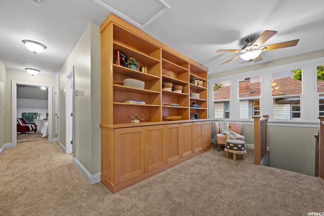 2nd floor bookshelves and storage