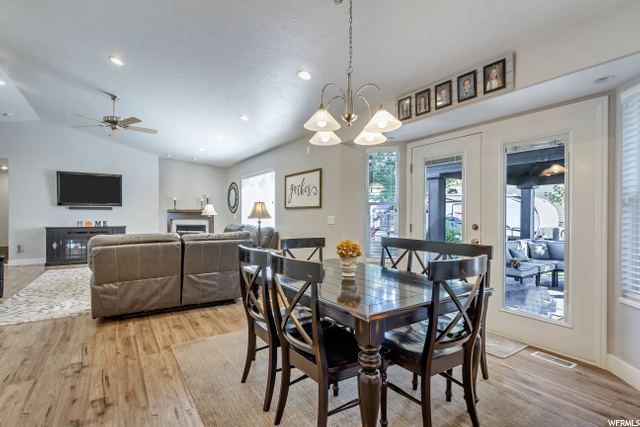 Dining Area With Wood Flooring