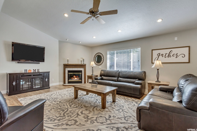 Great Room with Vaulted Ceiling