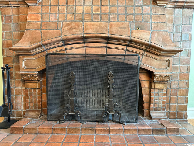 Fireplace close up