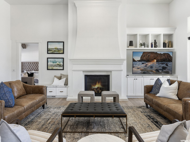 Concrete fireplace