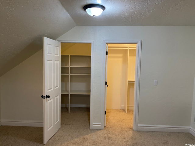 two walk-in closets