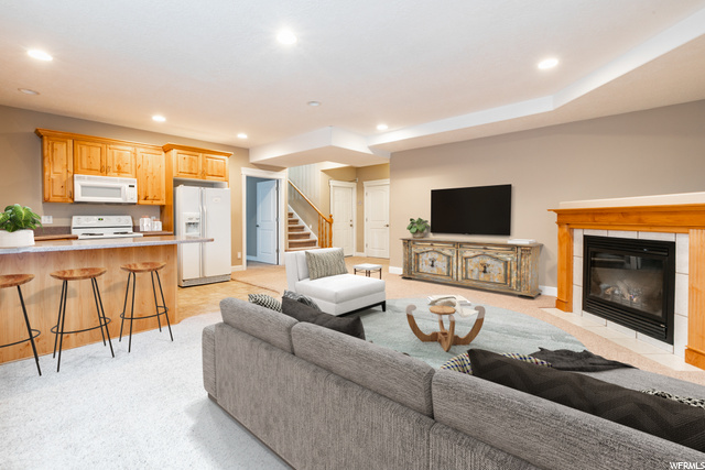 Virtually Staged - Basement Great Room & Full Kitc