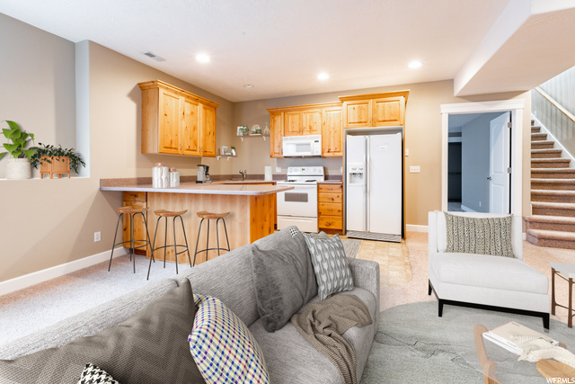 Virtually Staged - Basement Great Room & Full Kitc