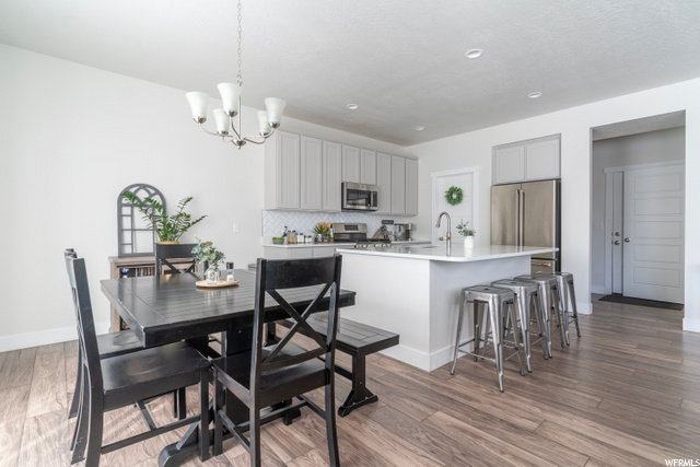 Spacious dining area