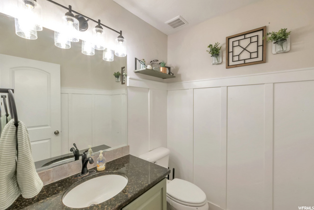 Half bath on the main floor