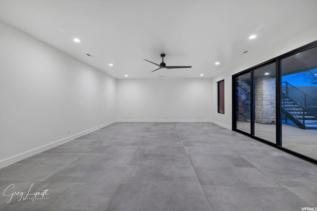 Downstairs flex room/ living/gym