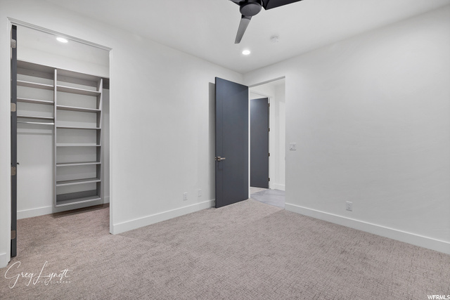 Downstairs bedroom/bunk room walk in closet