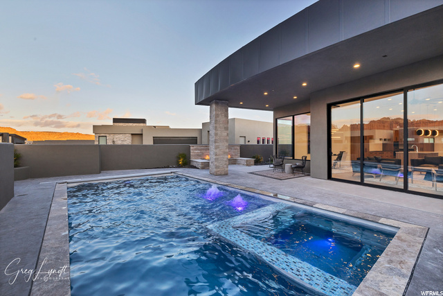Pool area..looking back into the home