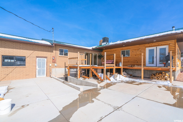 Back Deck off main level of home leading to one of