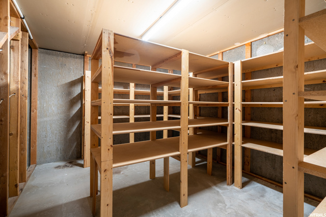 Unfinished basement areas and storage