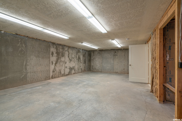 Unfinished basement areas and storage