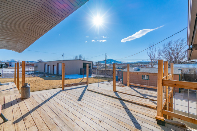 Back Deck off main level of home leading to one of