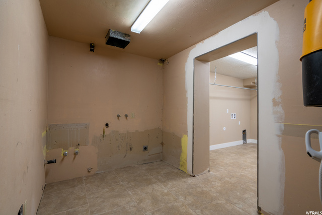 Unfinished basement areas and storage