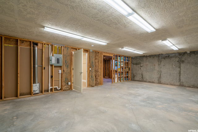 Unfinished basement areas and storage