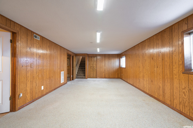 Basement living room in main house