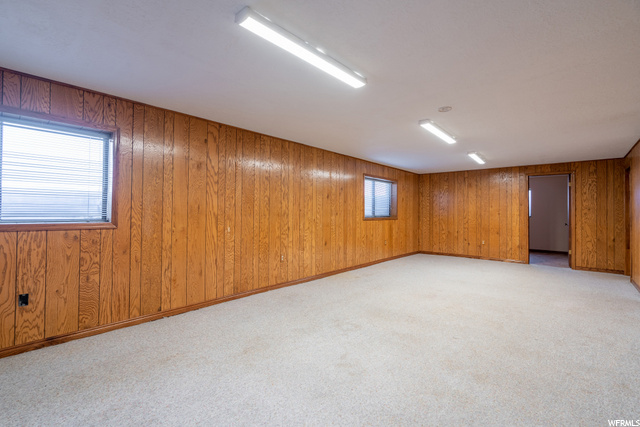 Basement living room in main house